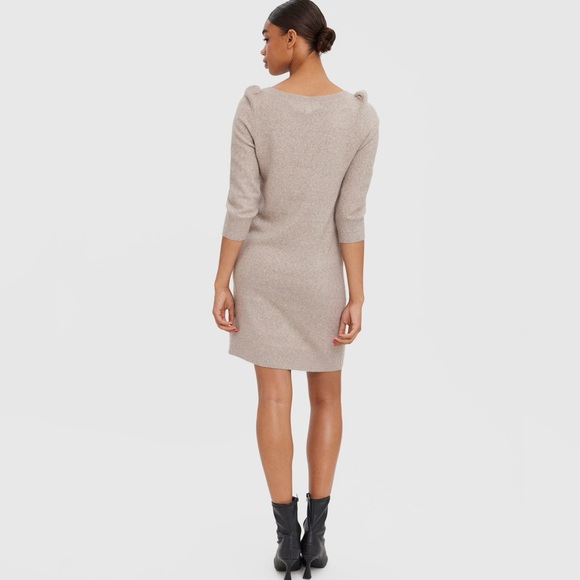 VERO MODA VMDOFFY Short Knitted Boat Neck  Knee Length DRESS Size S - Picture 2 of 14